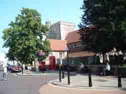 St Faith's Church from West Street, Havant, Facing South East